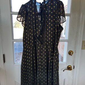 Unique Vintage Green and Gold Dress